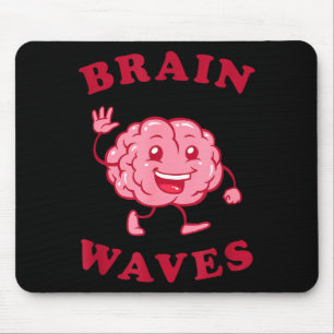 Brain waves - funny science biology mouse mat