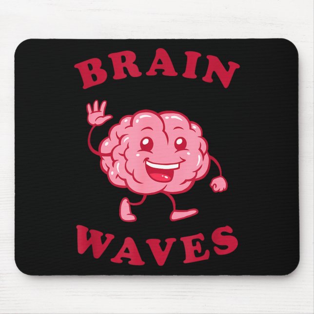 Brain waves - funny science biology  mouse mat (Front)