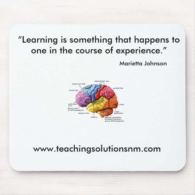 brain, www.teachingsolutionsnm.com, “Learning i... Mouse Mat (Front)