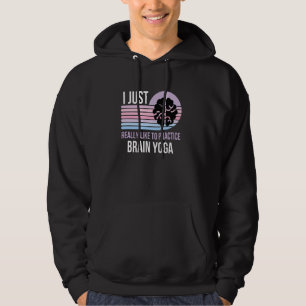 Brain Yoga Love Spiritual Practice Retro Meditatio Hoodie