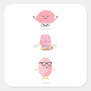 brain yoga the secret to a calm Enhancing IQ Square Sticker