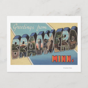 Brainerd, Minnesota - Large Letter Scenes Postcard
