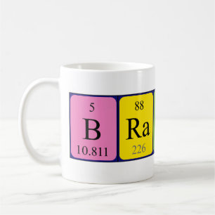Brainiac periodic table name mug