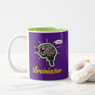 Brainiactor Purple BG Two-Tone Coffee Mug
