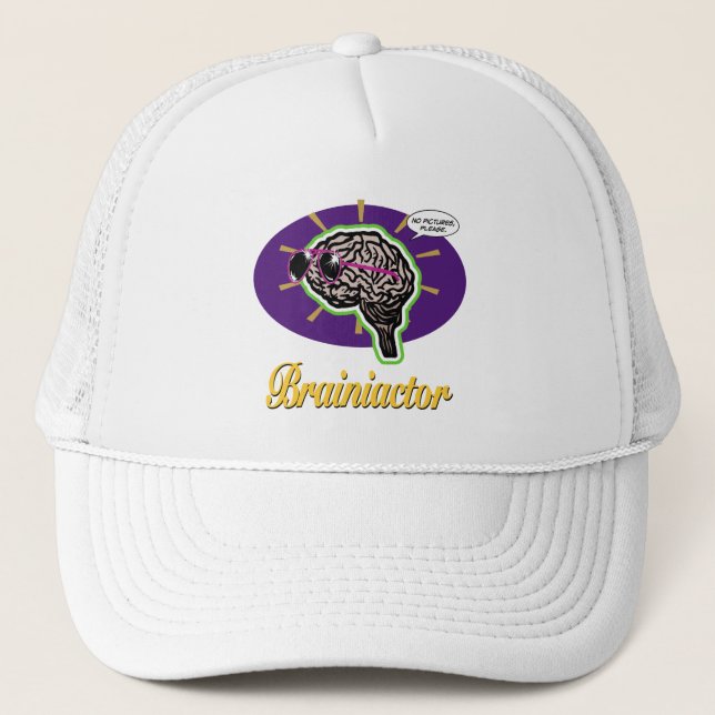 Brainiactor Purple Oval Trucker Hat (Front)