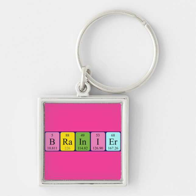 Brainier periodic table name keyring (Front)