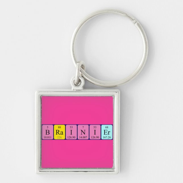 Brainier periodic table name keyring (Front)