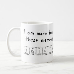 Brainier periodic table name mug