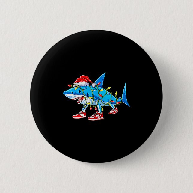 Brainrot Christmas Slang Gen Z Gen Alpha Meme Shar 6 Cm Round Badge (Front)