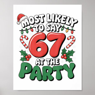Brainrot Funny Xmas 67 Meme Christmas Most Likely Poster