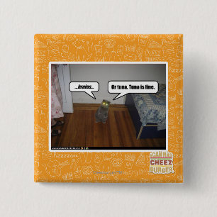 brains 15 cm square badge