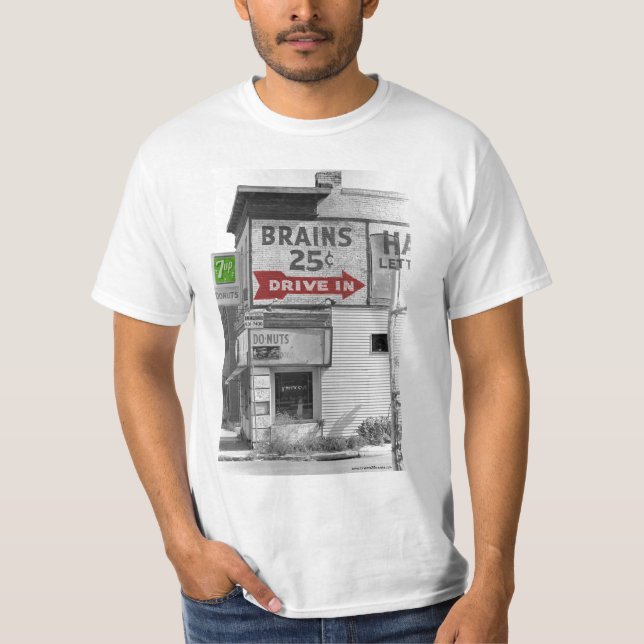 Brains 25 Cents in Colour T-Shirt (Front)