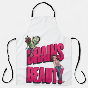 Brains & Beauty – Zombie Humour Design Apron