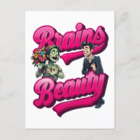 Brains & Beauty – Zombie Humour Design