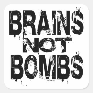 Brains Not Bombs Stickers