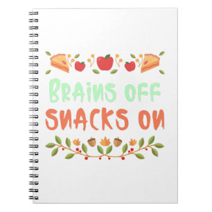 Brains Off snacks on-school lunch break notebook