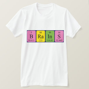 Brains periodic table name shirt