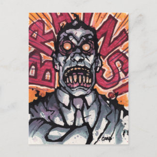 Brains! postcard - Goad
