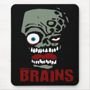 Brains zombie mouse mat