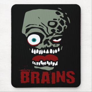Brains zombie mouse mat