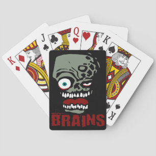 Brains zombie playing cards