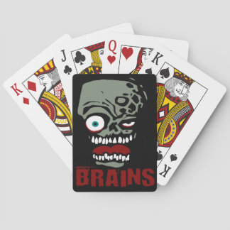 Brains zombie playing cards
