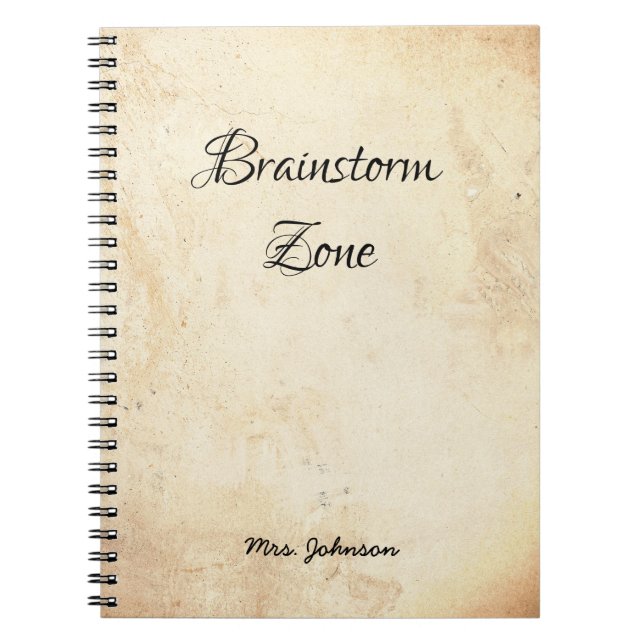 Brainstorm  Zone Rustic Notebook (Front)