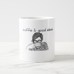 brainstorming cafe large coffee mug