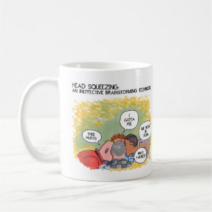 Brainstorming right hand cartoon mug