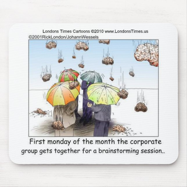 Brainstorming Session Funny Tees Mugs Cards Gifts Mouse Mat (Front)