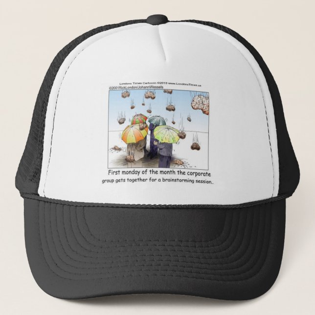 Brainstorming Session Funny Tees Mugs Cards Gifts Trucker Hat (Front)