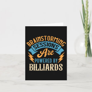 Brainstorming Sessions Billiards Enthusiast Card
