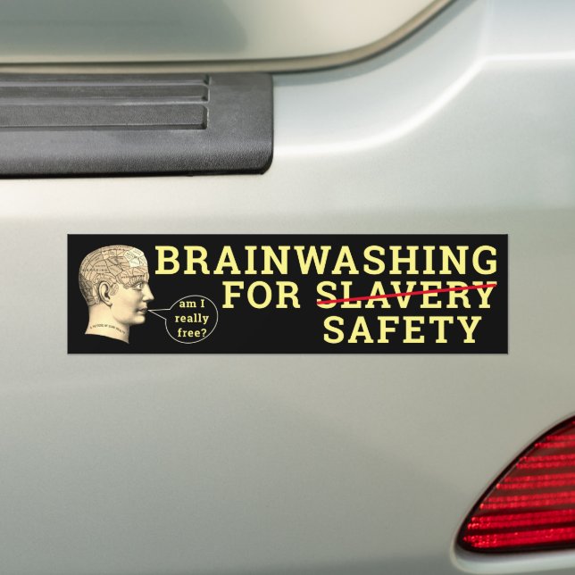 Brainwashing Bumper Sticker (On Car)
