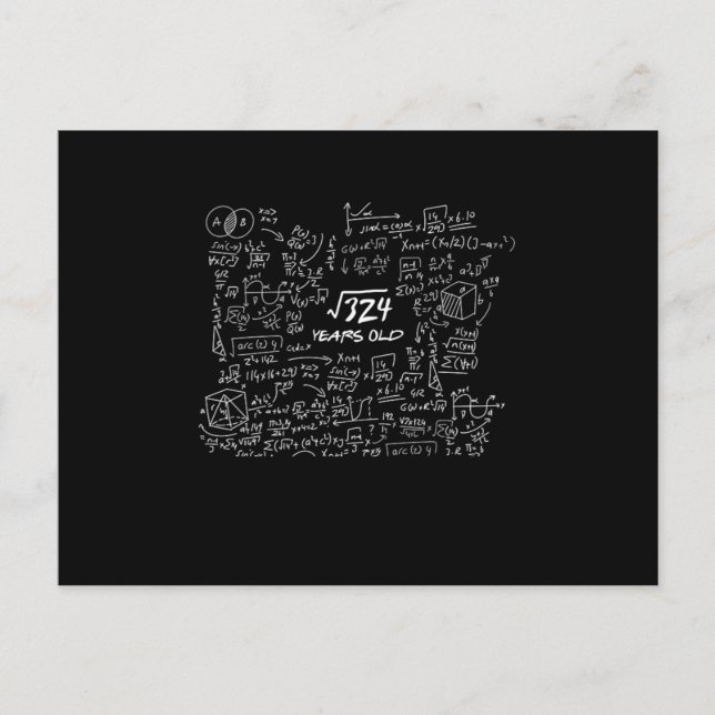 Brainy 50th Birthday 50 Years Old Mathematician 32 Postcard (Front)