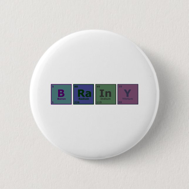 Brainy 6 Cm Round Badge (Front)