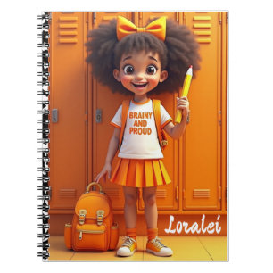 Brainy and Proud School Notebook – Orange Edition