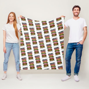 Brainy Burgers Fleece Blanket