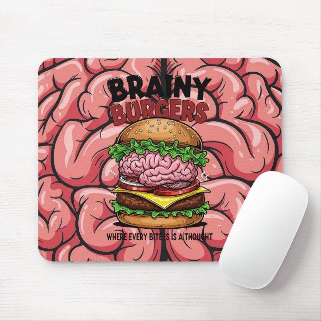 Brainy Burgers Mousepad (With Mouse)