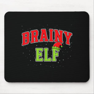 Brainy Elf Christmas Family Matching Group Xmas  Mouse Mat