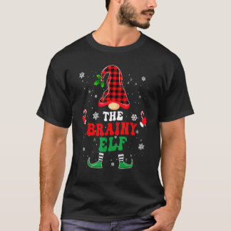 Brainy Elf Family Matching Christmas Pajama  Red P T-Shirt