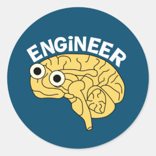 Brainy Engineer  Classic Round Sticker
