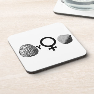 Brainy Girls Rock! Coaster