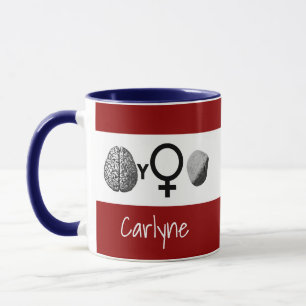 Brainy Girls Rock With Your Name Mug