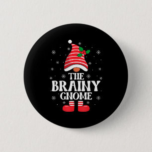 Brainy Gnome Christmas Family Matching Group Funny 6 Cm Round Badge
