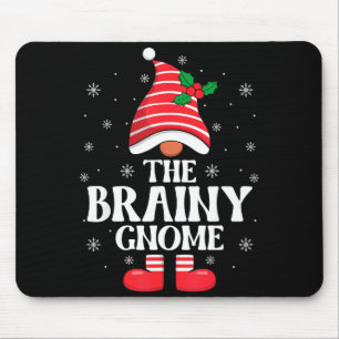 Brainy Gnome Christmas Family Matching Group Funny Mouse Mat