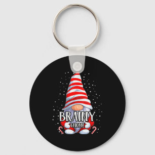 Brainy Gnome Christmas Pajamas Matching Family Gro Key Ring
