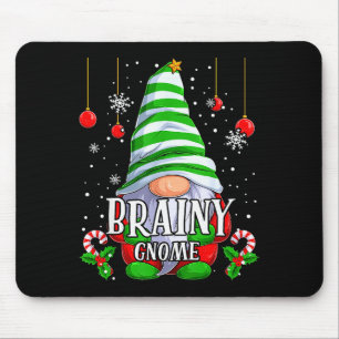 Brainy Gnome Christmas Pajamas Matching Family Gro Mouse Mat