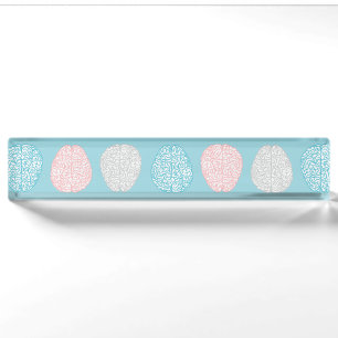 Brainy Pastel Pattern (Awesome Pastel Brains) Nameplate