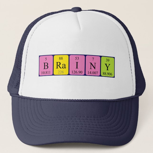 Brainy periodic table name hat (Front)