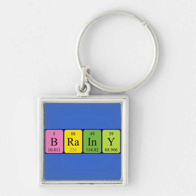 Brainy periodic table name keyring (Front)